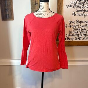 Boden Coral Long Sleeve Top